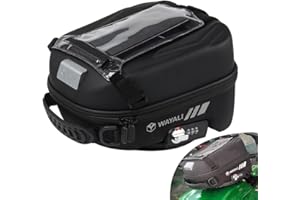 MOQIAOSEIKO Sac Sacoches réservoir de carburant avec mot de passe avec anneau adaptateur sac de rangement pour paquet compatible avec KAWASAKI Z250 Z400 Z650 Z900 Versys 1000 ZH2 NINJA 250 400 650 ZX6R ZX10R