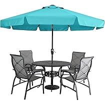 Parasol Inclinable 270 Cm Avec Manivelle – 8 Baleines, Polyester Imperméable, Gris