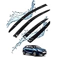 Car Window Door Visor Rain Guard Side Wind Deflector Unbreakable Injection Moulded Compatible with Baleno(2022-2024) Model (Set of 4)