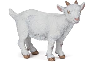 Papo- Chevreau Blanc LA Vie A LA Ferme Animaux Figurine, Cartoon, 51146, Multicolore