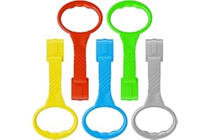 MAXQUU 5 Pieces Hand Rings, Bedside Hand Rings, Wave Handle Hanging Rings, Children's Hand Rings, Balance Rings, Game Fence Hanging Rings (Multicolor)