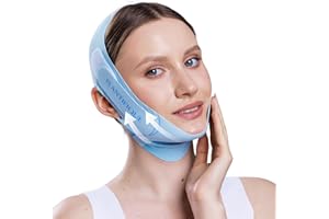 PLANTIFIQUE Chin Strap for Face Contouring - Reusable V Line Ice Silk Fabric Mask - Double Chin Shaping, Adjustable, Breathable Fabric - Jawline Shaper for Women & Men