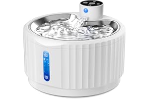 TOPPLEE Katzenbrunnen, 2.8L Trinkbrunnen für Katze Kabellos, 4000mAh katzentrinkbrunnen mit bewegungsmelder, Wasserbrunnen mit Ersatzfiltern