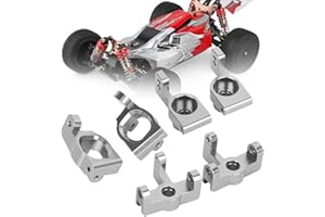 KIMISS Wltoys 144001 Aluminium Upgrades 144001 Teile Vorderradsitz Hinterradsitz C-förmiger Sitz, Passend für Wltoys 1:14 144001 Rc Auto (schwarz) (Titan)