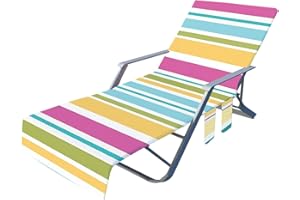 WELLTOBUY Lounger Mate Beach Towel Sun Lounger lounger mate beach towel sunlounger For Holiday Garden Lounge with Pockets Portable Chair Cover