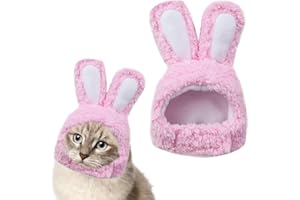 LQIOACU 1 x rabbit ears costume, costume for cats, cat clothing, Easter costume for cats, funny cat outfit, A