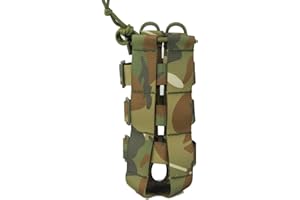 CRSUSUKJ Borsa per Bottiglia d'Acqua Tattica,Portaborraccia tattico, Militare Portabottiglie, Portabottiglie Portabottiglie, Regolabile Cintura porta bollitore per varie attività all'aperto (Verde mimetico)