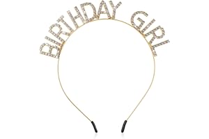Apausvcm Födelsedag Kronor Flickor Pannband Födelsedag Huvudbonad Bling Strass Hårband Prinsessa Tiara Guld Hårsmycke Happy B
