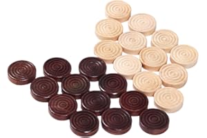 ZHOUYQXLX Dame-Spielsteine, Dame-Spielsteine, Backgammon-Spielsteine, Brettspiel, Backgammon, Schach, stapelbare Dame-Spielsteine aus Holz