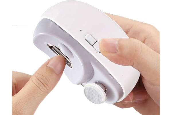 SEAHELTON Electric Nail Clipper,Automatic Nail Trimmer,Nail File with Light & 2 Speeds,Fingernail Cutter and Manicure 2 in 1 Design.Rechargeable Safety Nail Scissors for Caregivers, Elderly, Kids