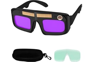 TRQWH Welding Glasses Auto Darkening Safety Goggles Solar True Color Welder Glasses Eyes Protective PC Lens Welder Mask Welding Helmet for TIG MIG ARC Weld Plasma Cut Grinding