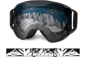 WLZP Lunettes de Ski,Masques Snowboard UV400 et Anti-Brouillard à Double Enduit,masque de ski Hommes et Femmes,Convient pour Le Ski,Le Snowboard, l'escalade sur Glace,Le Ski Alpin