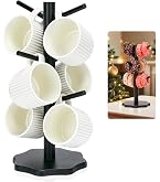 Kaffeestation Aus Bambus-Optik – 2-stöckiges Regal Für Tassen, Kaffee & Küchen-Organizer
