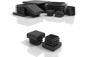 PD® Tappi a lamelle 15x15 mm per tubo quadrato | Tappi quadrati in plastica PE | Tappi per tubi per coprire tubi in acciaio inox, tubi in alluminio e profili in alluminio | Tappi quadrati neri | 10 pz