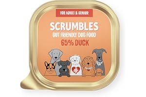 Scrumbles Duck Natural Wet Dog Food, Grain Free Recipe with 65% Duck and Slippery Elm, 12x 150g