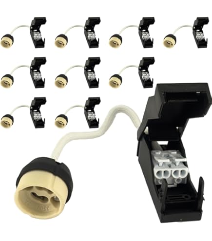 20 Supports Spot BBC Orientable Blanc IP20 Avec Douille GU10