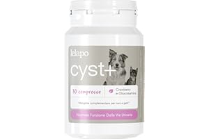 LELAPO Cyst+ per Cistite Gatto e Cane 30 Capsule Mangime Complementare Naturale per Benessere Vie Urinarie con Mirtillo Rosso, D-Mannosio, Lespedeza, Uva Ursina e Glucosamina Made in Italy