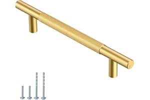 AITITAN 1 Pack Gold Cupboard Handles - 96mm Hole Spacing (150mm Length) Kitchen Cupboard Handles Gold Wardrobe Handles and Gold Door Handles