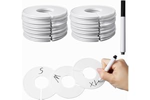 KINETICKRAFT 40 Pièces Séparateurs Ronds de Taille de Vêtements avec 1 stylo de marquage,9cm Séparateur de Taille de Vêtement,Séparateurs pour Bébé,Diviseurs de Cintres Taille Vêtements pour Penderie Bébé