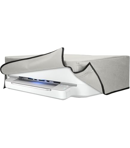 Copertina Antipolvere Per HP DeskJet 4120e/4155e | Kwmobile | Grigio/Nero | Protezione Stampante - Foto 9
