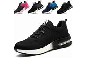 ZSDZSZ Arbeitsschuhe Herren Leicht Sicherheitsschuhe Damen Atmungsaktive Stahlkappenschuhe Sportlich Schutzschuhe