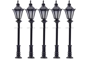 Evemodel LNH04 5pcs modellismo Ferroviario Scala N LED Caldo 1:160 lampioni lampioni 4cm 12V