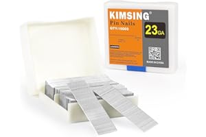 CHINA-TOP SILVER KIMSING P620SS Chiodi a spillo in acciaio inox, calibro 23, 9.000 pezzi/scatola, lunghezza 20 mm, senza testa, adatti a chiodatrici pneumatiche e a spillatrici ad aria compressa