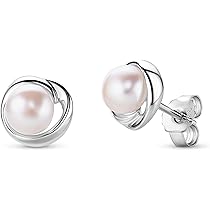 Orecchini Donna LeCalla In Argento 925 Placcato Oro | Con Perle CZ | Design Elegante 12x8 Mm | Gioielli Certificati