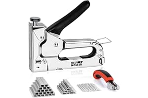 ‎NEU MASTER NEU MASTER Handtacker Set - Tacker für Holz 3 in 1 Tackerpistole mit 2000 Klammern und Klammerentferner für Tischlerei, Dekoration, Befestigung