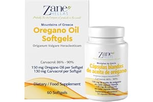 ZANE HELLAS PROBABLY THE BEST OREGANO OIL PRODUCTS IN THE WORLD Zane Hellas Oregano Oil Softgels. La mayor concentración del mundo. Cada cápsula contiene un 30% de aceite esencial de orégano griego puro. 130 mg de Carvacrol por cápsula. 60 cápsulas.