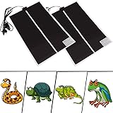 Liuer 2PCS Terrarium Heizmatten,Einstellbar Reptile Wärmekissen mit Temperaturregelung Wärmematte Terrarium Heizmatten für Re