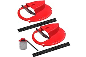 Mofarbe 2 Packs Mice Mouse Trap Bucket Flip Lid,Mouse Trap Bucket Indoor Outdoor,Humane Mouse Trap Bucket,Auto Reset Mouse Trap Bucket Lid|5Gallon Bucket Compatible (Red)