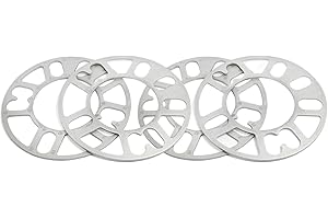 STEELFEVER 4 x 5mm Aluminum Alloy Wheel Spacers Shims Spacer Universal 4/5 Stud Fit