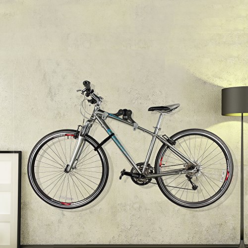 Ibera Fahrrad-Wandhalter, Fahrradaufbewahrung, Horizontal Wall 45 ° Winkel einstellbar, Single Aufbewahrung, schwarz - 6