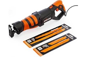 Evolution Power Tools R230RCP Reciprocating Saw with 4 Multi-Purpose Bi-Metal Blades, 230 V