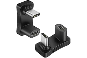 LUIRSAY USB C 180 Grad Adapter, 2 Stück USB C Winkelstecker mit 10Gbps, PD100W Schnellladung USB c Winkel für Steam Deck, Switch, Laptop, Tablet, iPhone, Samsung