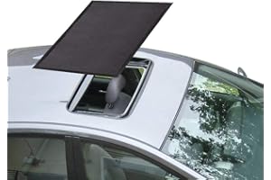 KASKAWISE Car Sunroof Sun Shade Magnetic Screen Net Moonroof Mesh 10 Seconds Quick Install Durable UV Sun Protection Cover for Baby Kids Breastfeeding When Parking on Camping Trips- Black