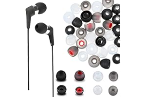 XIXKOLYU 48 sztuk zapasowych silikonowych zatyczek do uszu, silikonowe, wymienne wkładki douszne, 3 rozmiary