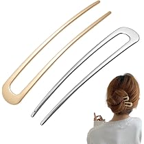 6 Stück U-förmige Haarnadeln Aus Metall – Französischer Vintage-Stil, Für Dutt & Hochsteckfrisuren