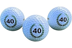 LL-GOLF Set of 3 Golf Balls with Happy 40th Birthday Motif in a gift box/Birthday Golf Gift