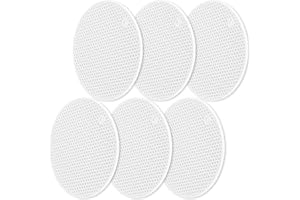 homEdge Silicone Trivets Mat, 6 Packs Multipurpose Non Slip Heat Resistant Pot Holder-White