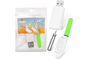 ANI-SAFE - DON'T RISK LESS ANI-Safe Green Beach Casting LED Rechargeable Fishing Rod Tip Light, cod, carp, sea, Course, Pike, CR425 and USB Charger Green, Glow Stick bite Indicator, Clip on, Removable
