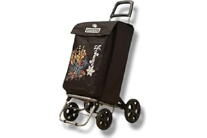 VACAVACA Carrito de Compra Plegable con Térmico, Carro de la Compra 50L,Carros para la Colada,Carro Compra (Super Bolsillo Mariposa, 4 Ruedas)