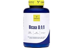 YAMAMOTO NUTRITION Bcaa 8:1:1 integratore alimentare di aminoacidi a catena ramificata con vitamine B1 e B6 200 compresse