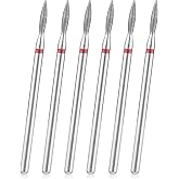 6 Pcs Cuticle Drill Bits Set Nail Diamond Drill Bits Set With Case Professional Manicure Tools 3/32 Inch Carbide Nail Drill B