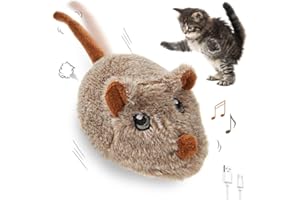 Pawsayes Jouets interactifs pour Chats d'intérieur, Jouet Souris Automatique Rechargeable avec Son grinçant, Jouet Souris électrique Intelligent pour Chaton