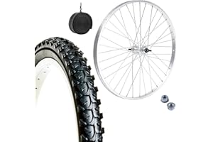 ECOVELO Roue avant Jante 20 x 1,75 en aluminium + Pneu VTT 20 X 1,95 + Chambre à air Mountain Bike 20"