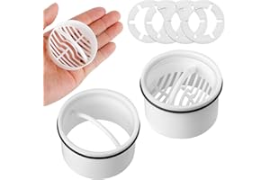 Realure 2 Kit Filtre à Cheveux + Tuyau Plongeur pour Douche, Tamis à Cheveux Douche Compatible avec Vidage, Tube Plongeur de Rechange Attrape-Cheveux Douche, Compatible 6960, 6963, 6961, 6962