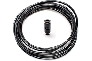 SRJQXH Outer Diameter 8 mm/Inner Diameter 5 mm Pneumatic Hose and PU8 Pneumatic Fittings, 5 m Long Black Polyurethane PU Hose, PVC Hoses That Can be Used for Pneumatic Tools
