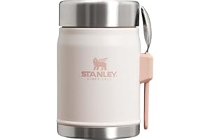 Stanley Classic Legendary Fiambrera Termica 0.4L con Spork - Mantiene Frío o Calor 7 Horas - Termo Comida Caliente Adulto - Acero Inoxidable - Sin BPA - Apto Para Lavavajillas - Rose Quartz